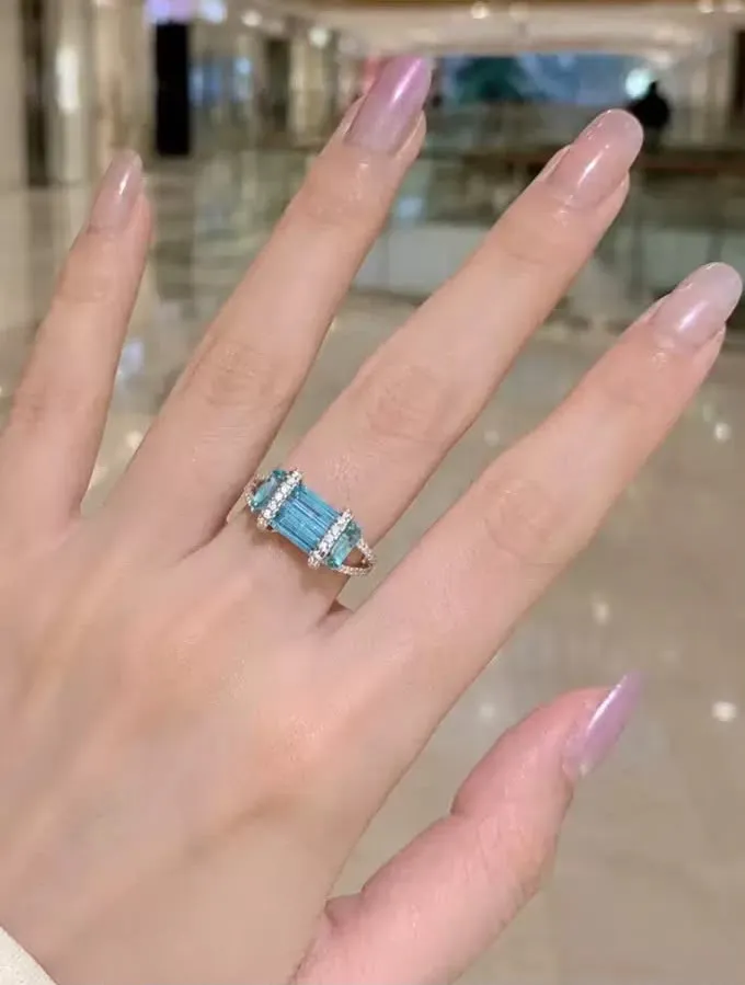 Sea Blue Luxe Ring Rings